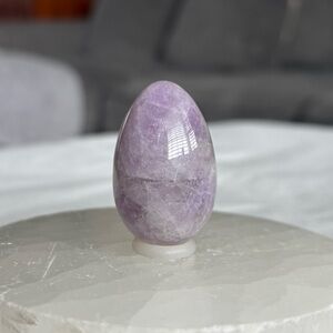 Amethyst crystal egg carving